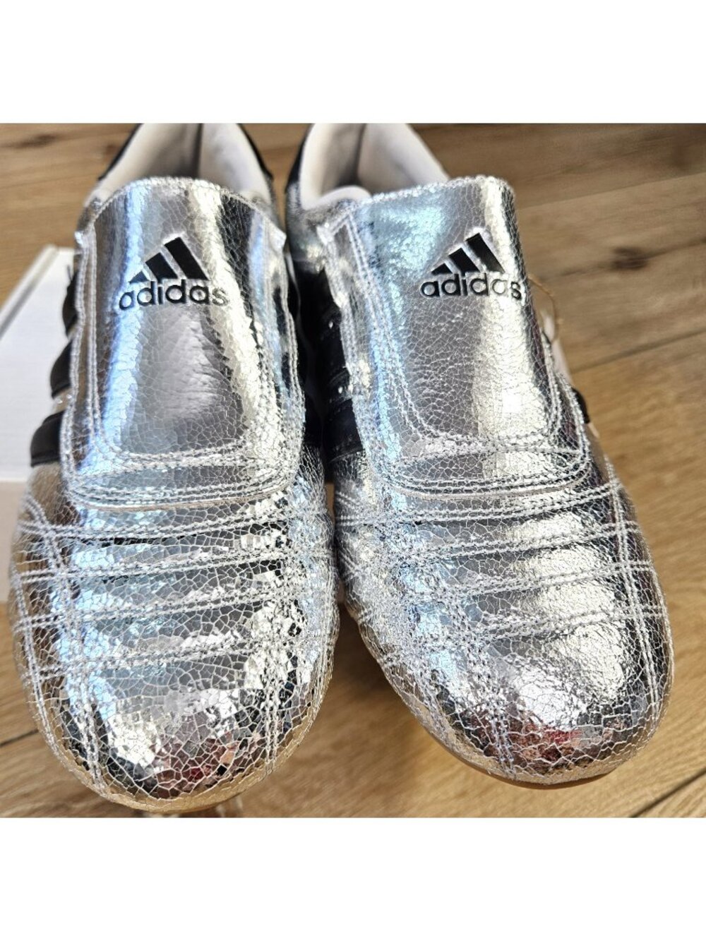 adidas Silver Metallic & Black Women's Athletic Shoes - Picture 3 of 9